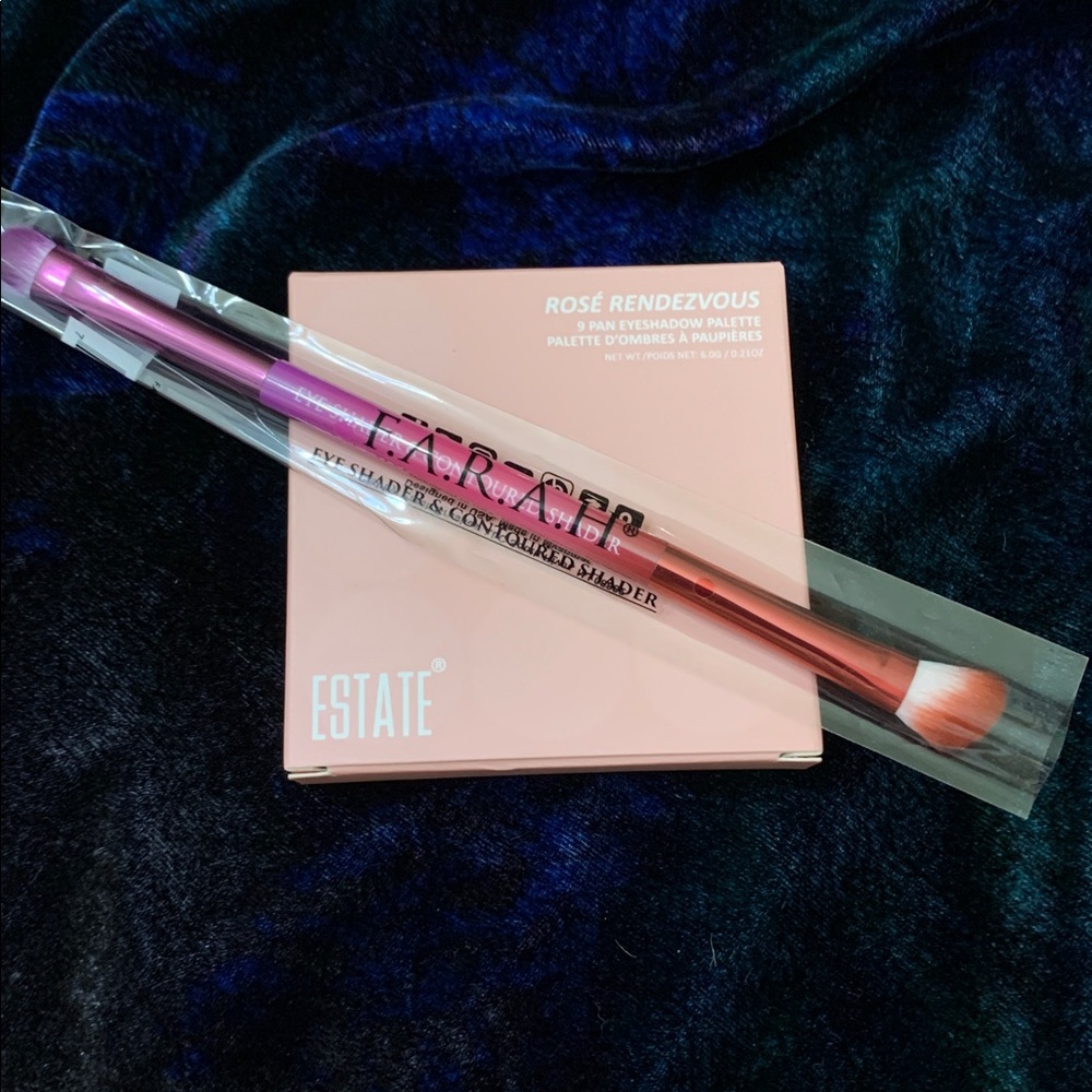 Rose Rendezvous Eyeshadow Palette with FARAH eyeshader& contoured shader